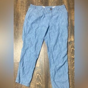 GAP Light Blue Denim Girlfriend Khakis